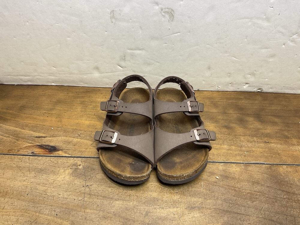 Birkenstock Roma Kids Mocha Brown Leather Sandals EU 26 US8